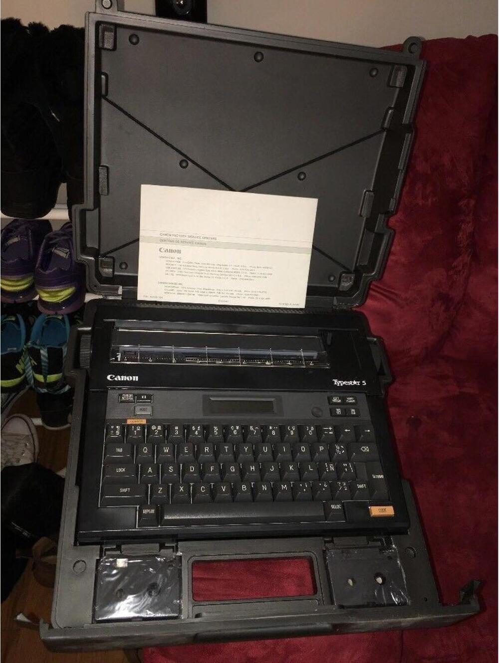 Canon S-50 Portable Electronic Typewriter Battery Powered Vintage